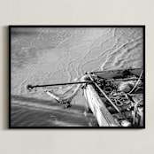 "morning catch" - Art Print in black & white by Crystal Lynn Collins - Framed