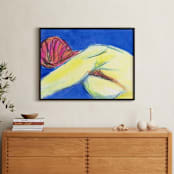 "Figure in the Blues" - Art Print in Cobalt Blue by Miranda Mol - In a Room