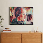 "Sideways Glance" - Art Print in Multi-Color by Sara Heilwagen - In a Room