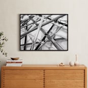 "Mono-Rods" - Art Print in Black and White by Margaret Williams - In a Room