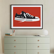 "Cool Shoe" - Personalized Art Print in Awesome Red by Katie Zimpel - In a Room