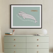 "Deep as the Sea" - Personalized Art Print in Aqua by Annada Hypes - In a Room