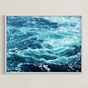 "Vortex" - Art Print in Ocean by ALICIA BOCK - Framed