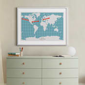 "You are Here" - Personalized Art Print in Ocean by Michelle Roman - In a Room