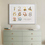"Let's Count" - Personalized Art Print in Latte by Bella Expressions-Linda Birtel - In a Room