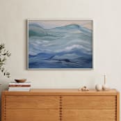 "surf play!" - Art Print in blue teal by Teodora Guererra - In a Room