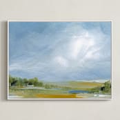 "October" - Art Print in Sky by Roberta Hoiness Art - Framed Canvas