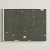 "Play" - Art Print in Green by Shiho Whitehead - Framed Canvas