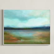 "Days of Blue" - Art Print in Blue Days by AlisonJerry - Framed Canvas