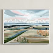 "Autumn Grasses" - Art Print in Golden Grasses by Molly Mansfield - Framed Canvas