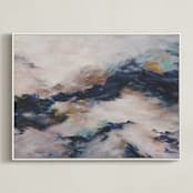 "Enough" - Art Print in Navy by Candice Buchanan - Framed Canvas