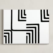 "Edges" - Art Print in Onyx by Bethania Lima - Framed Canvas