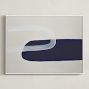 "Pods II" - Art Print in Midnight by Amy Gray - Framed Canvas