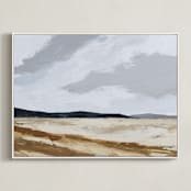 "US 90 To Valentine" - Art Print in Mist by Kati Ramer - Framed Canvas
