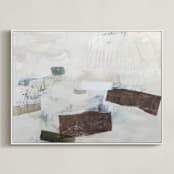 "Pet Names" - Art Print in Mink by Jennifer Daily - Framed Canvas