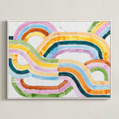 "Sun River" - Art Print in Sunshine by Lise Gulassa - Framed Canvas