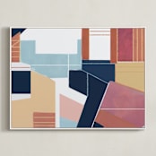 "Moderna" - Art Print in Sunset by AlisonJerry - Framed Canvas