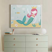 "siren's song no. 2" - Art Print in bubble gum by peetie design - In a Room
