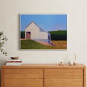 "Easton Hill" - Art Print in Periwinkle Sky by Carol C. Young - In a Room