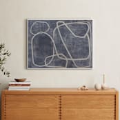 "Squiggles" - Art Print in Blue Grey by Camille Pietrow - In a Room
