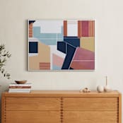 "Moderna" - Art Print in Sunset by AlisonJerry - In a Room