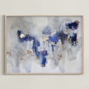 "North Gold by Christine Olmstead" - Art Print in Midnight blue by Christine Olmstead - Framed