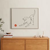 "Let's Play" - Art Print in Sand Beige by Adelyn T. - In a Room