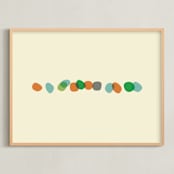 "Organics_5-01" - Art Print in powdery pastels by Alain Castoriano - Framed