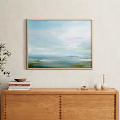 "Lagoon" - Art Print in Soft Sage by Roberta Hoiness Art - In a Room