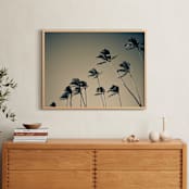 "island palms no.1" - Art Print in sky by Monica Gussow - In a Room