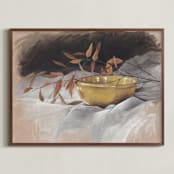 "Yellow Bowl" - Art Print in Goldenrod by Lorent and Leif - Framed