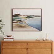 "Spring Comes to the Hills" - Art Print in Spring Green by Karen Kaul - In a Room