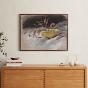 "Yellow Bowl" - Art Print in Goldenrod by Lorent and Leif - In a Room