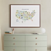 "State Birds of the USA" - Art Print in Natural by Cynthia Jacquette - In a Room
