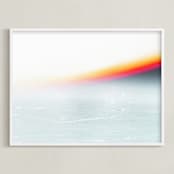 "Frozen Prism" - Art Print in Fuschia by Baumbirdy - Framed