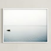 "To Be Alone" - Art Print in Light Fog by Haley George - Framed