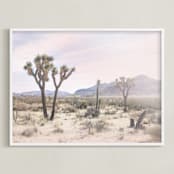 "Joshua Tree No. 10" - Art Print in Desert Rose by Wilder California - Framed