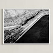 "Study of negative #3" - Art Print in pitch black by Van Tsao - Framed