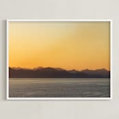"Seafall" - Art Print in Sunset by Eric Clegg - Framed
