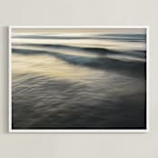 "The Uniqueness of Waves XXVI" - Art Print in Soft Sunset by Tal Paz-Fridman - Framed