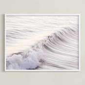 "Cayucos Soft Waves " - Art Print in Original Silver by Lisa Sundin - Framed