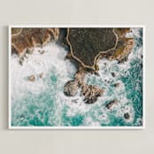 "Path To Happiness" - Art Print in Lagoon by Christian Florin - Framed
