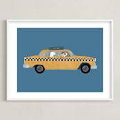 "New York" - Art Print in Taxi by Jenna Holcomb - Framed
