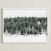 "A Winter Story" - Art Print in Emerald by Jenni Kupelian - Framed