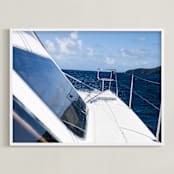 "Waves Crashing Over Me" - Art Print in Deep Sea by Hannah Graham - Framed