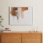 "after the bath" - Art Print in burnt sienna by Patricia Robitaille - In a Room