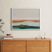 "Abstract Seascape Pt Reyes, California" - Art Print in mint green by Caryn Owen - In a Room