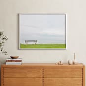 "Contemplating The Horizon" - Art Print in Silver Blue by Alexandra Feo - In a Room
