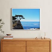 "The lone cypress-1" - Art Print in marine blue by NSMARK - In a Room