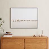 "Stormy Pier 2" - Art Print in sand by Kamala Nahas - In a Room